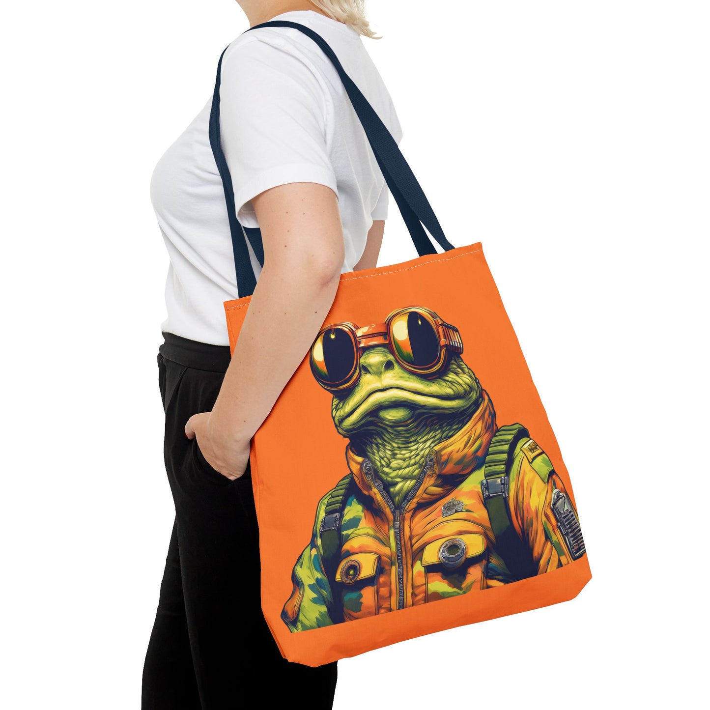 Galactic Pioneer Toad Tote – Orange Edition | Retro Space Essential