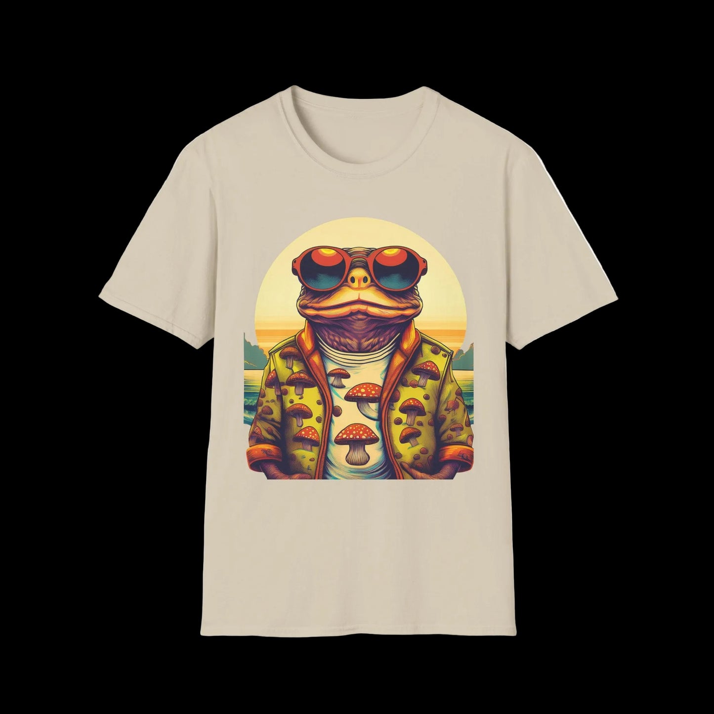 Golden Glow Toad Tee – Radiate Psychedelic Sunshine | Festival Fashion