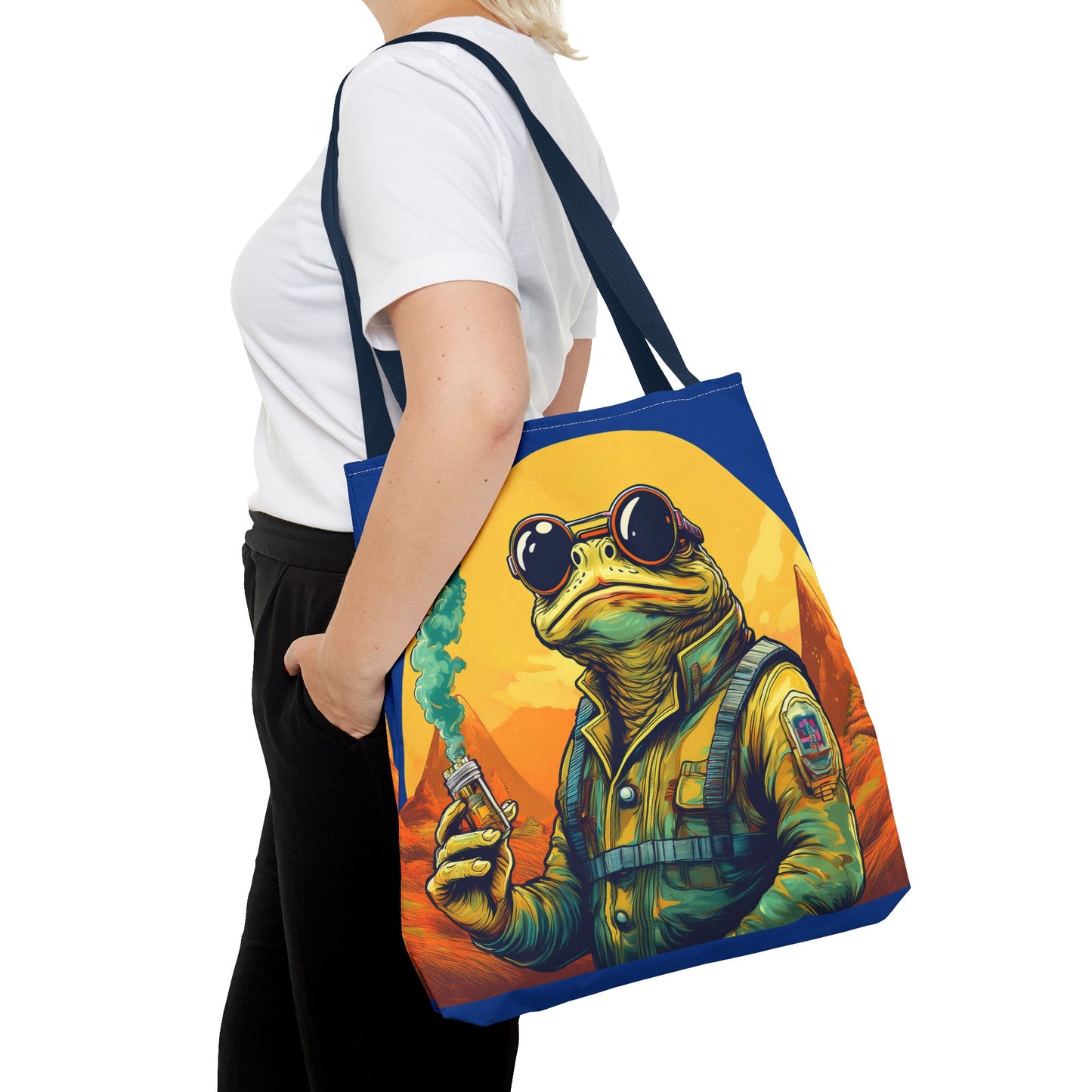 Vapor Voyager Toad Tote – Blaze Through the Boundless Cosmos | Retro Space Essential