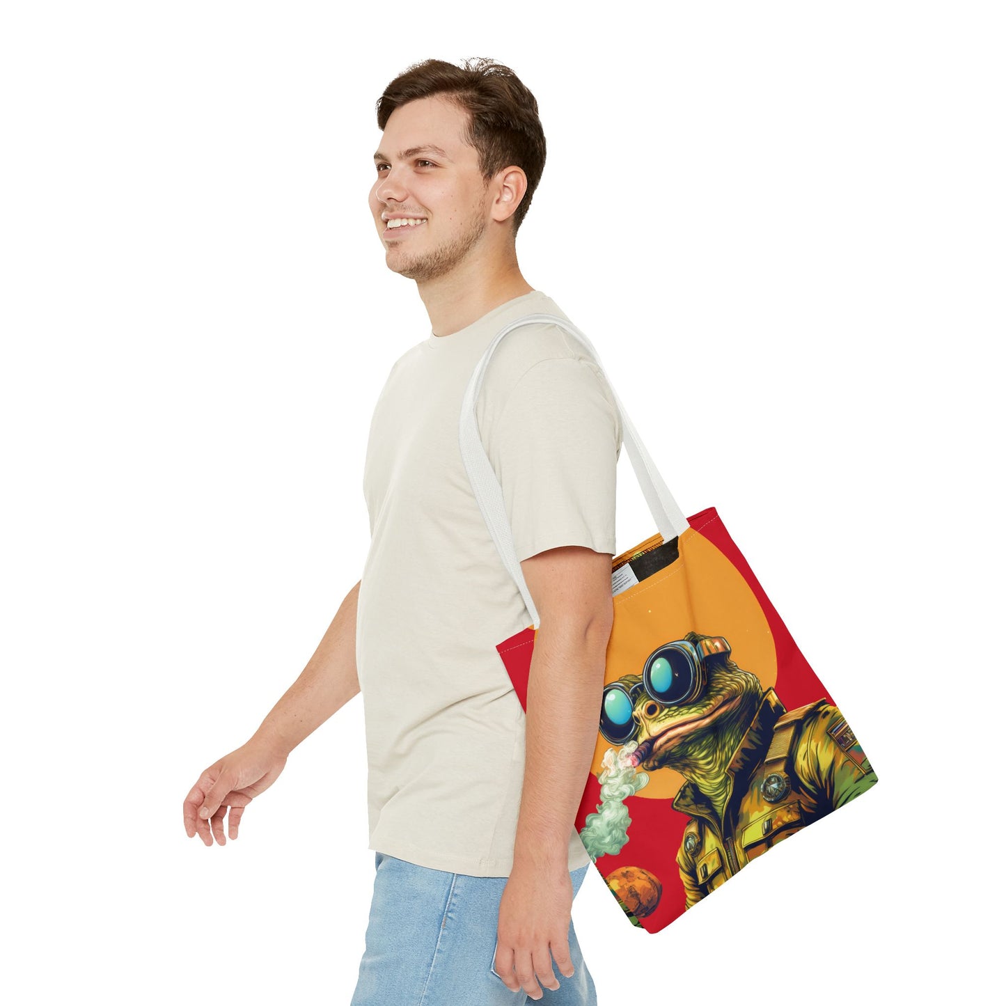 Stellar Smoker Toad Tote – Light Up the Limitless Cosmos | Retro Space Essential