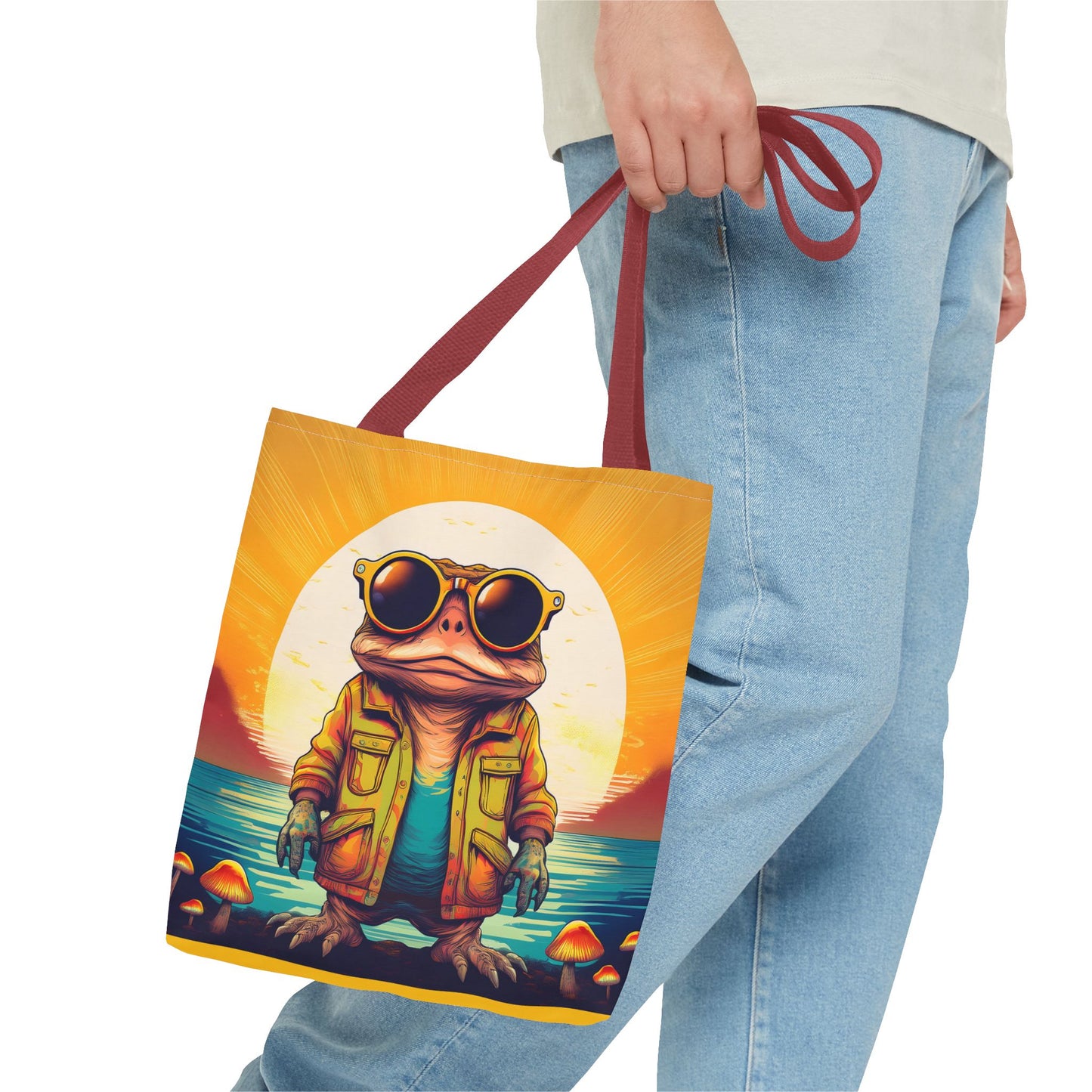 Psychedelic Ranger Toad Tote – Explore the Mystical Forest | Festival Essential