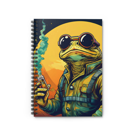 Vapor Voyager Toad Notebook – Capture Cosmic Calm | 118 Pages of Retro Inspiration