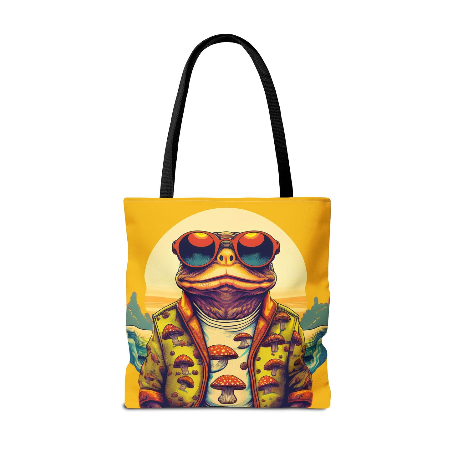 Golden Glow Toad Tote – Radiate Psychedelic Vibes | Festival Essential