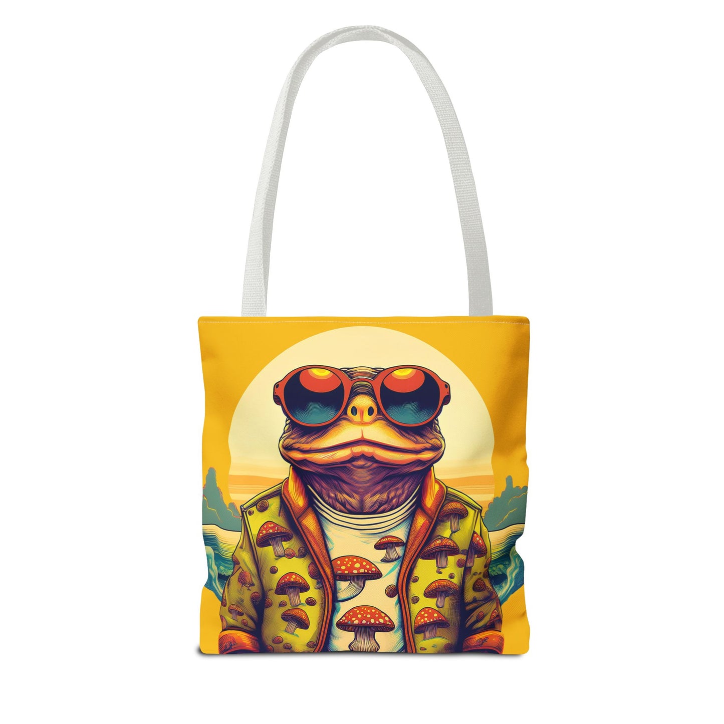 Golden Glow Toad Tote – Radiate Psychedelic Vibes | Festival Essential