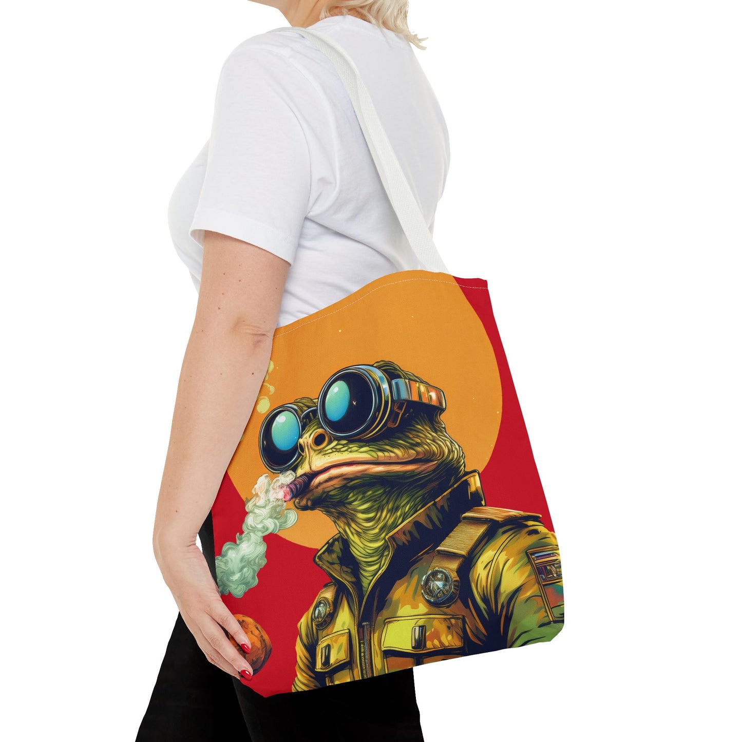 Stellar Smoker Toad Tote – Light Up the Limitless Cosmos | Retro Space Essential