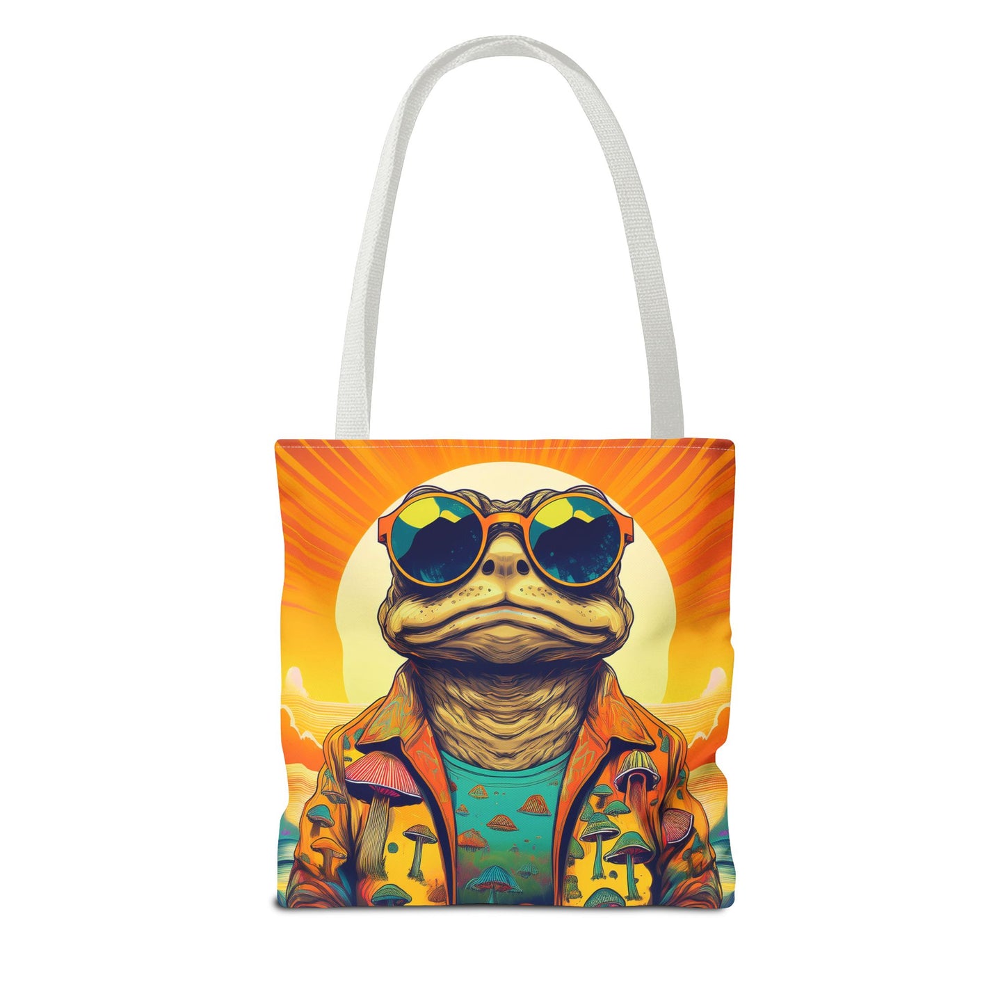 Sunset Shroom Toad Tote – Carry Your Psychedelic Vibe | Festival Ready