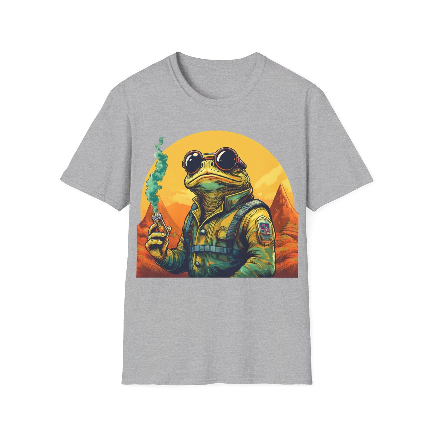 Vapor Voyager Toad Tee – Blaze Through the Boundless Cosmos | Retro Space Adventure