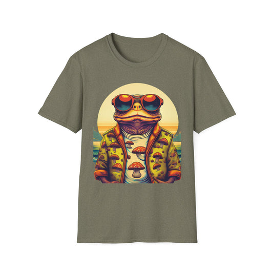 Golden Glow Toad Tee – Radiate Psychedelic Sunshine | Festival Fashion