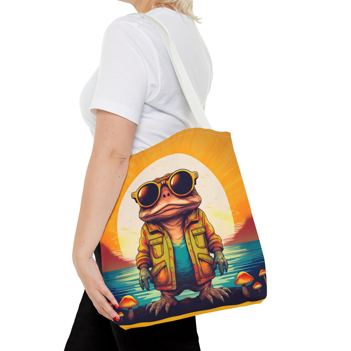 Psychedelic Ranger Toad Tote – Explore the Mystical Forest | Festival Essential