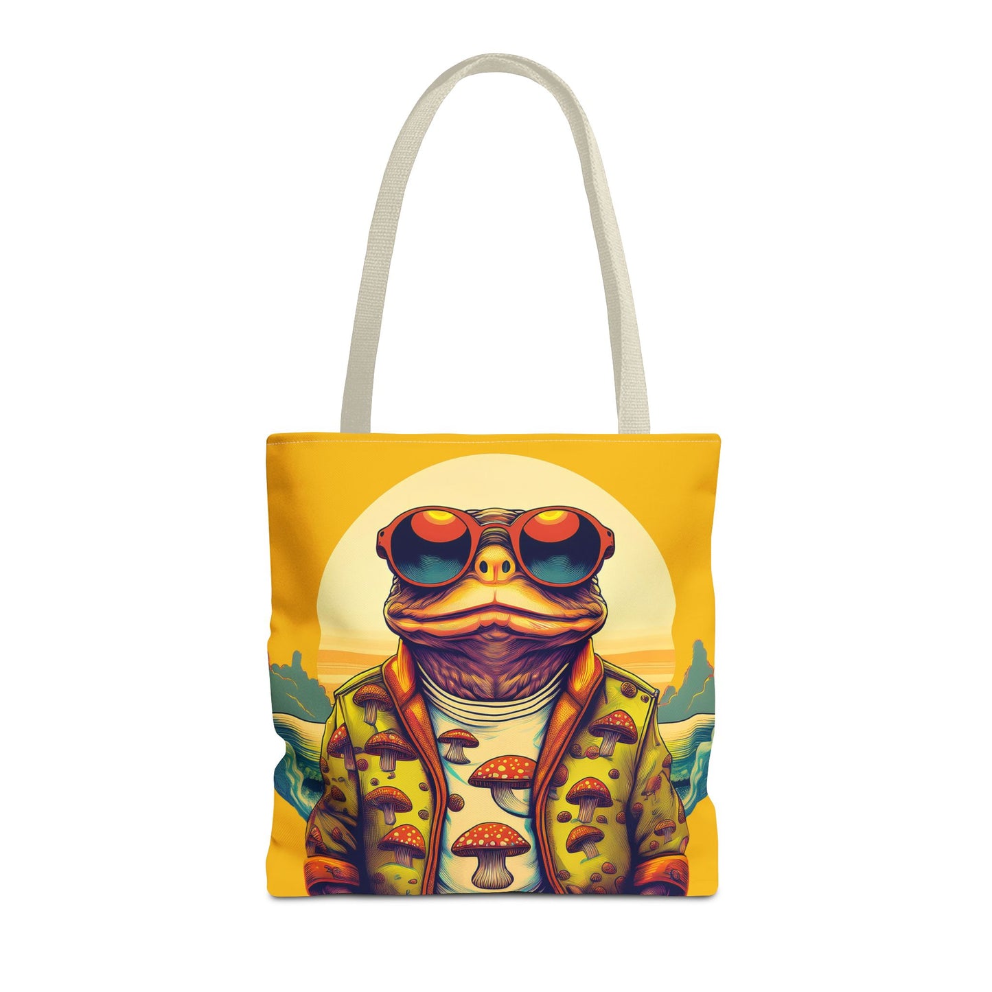 Golden Glow Toad Tote – Radiate Psychedelic Vibes | Festival Essential