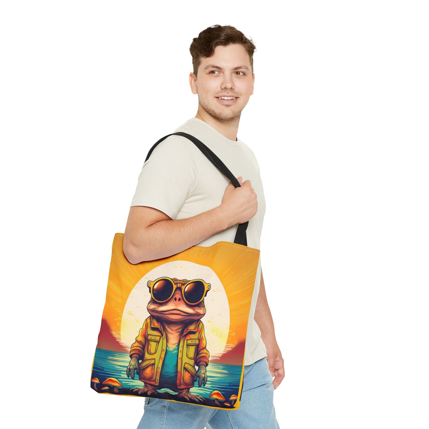 Psychedelic Ranger Toad Tote – Explore the Mystical Forest | Festival Essential