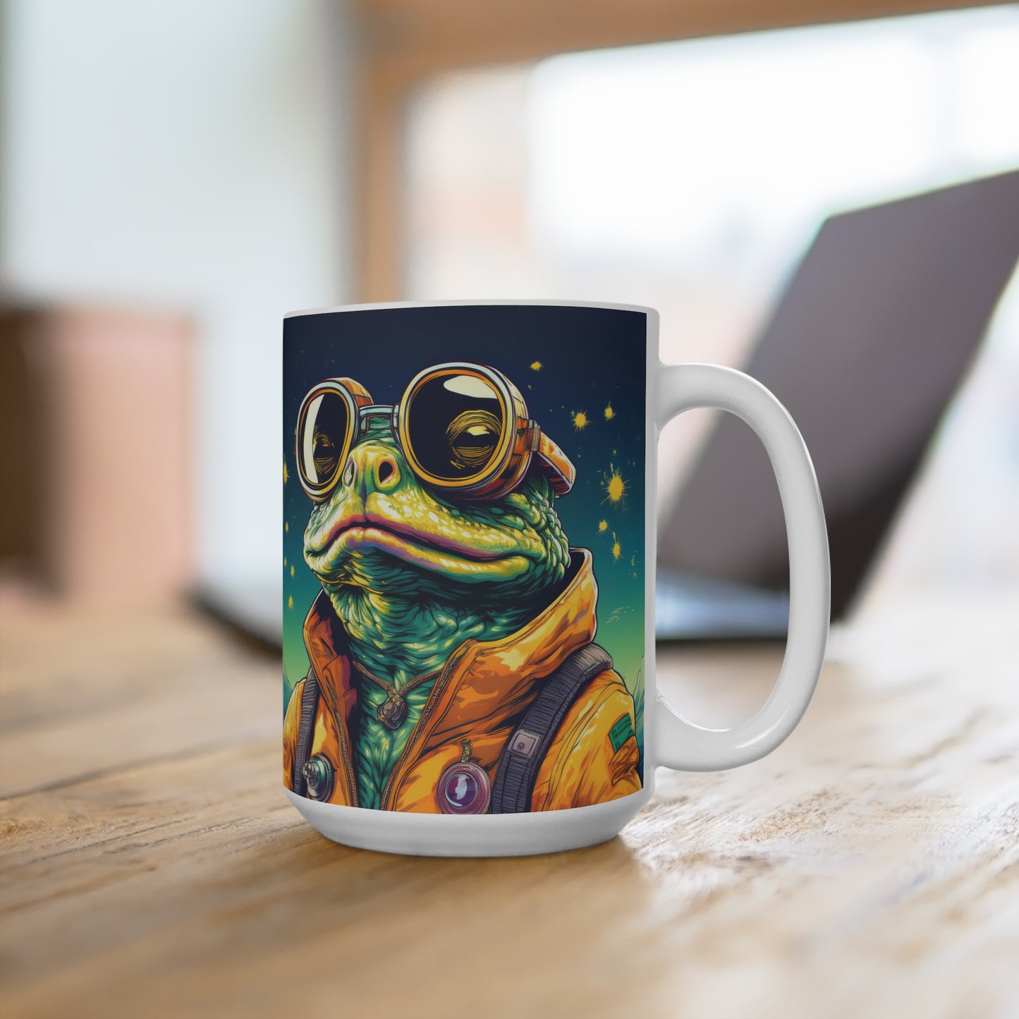 Stellar Seeker Toad Mug – Sip in Stellar Style | 15oz Retro Space Mug