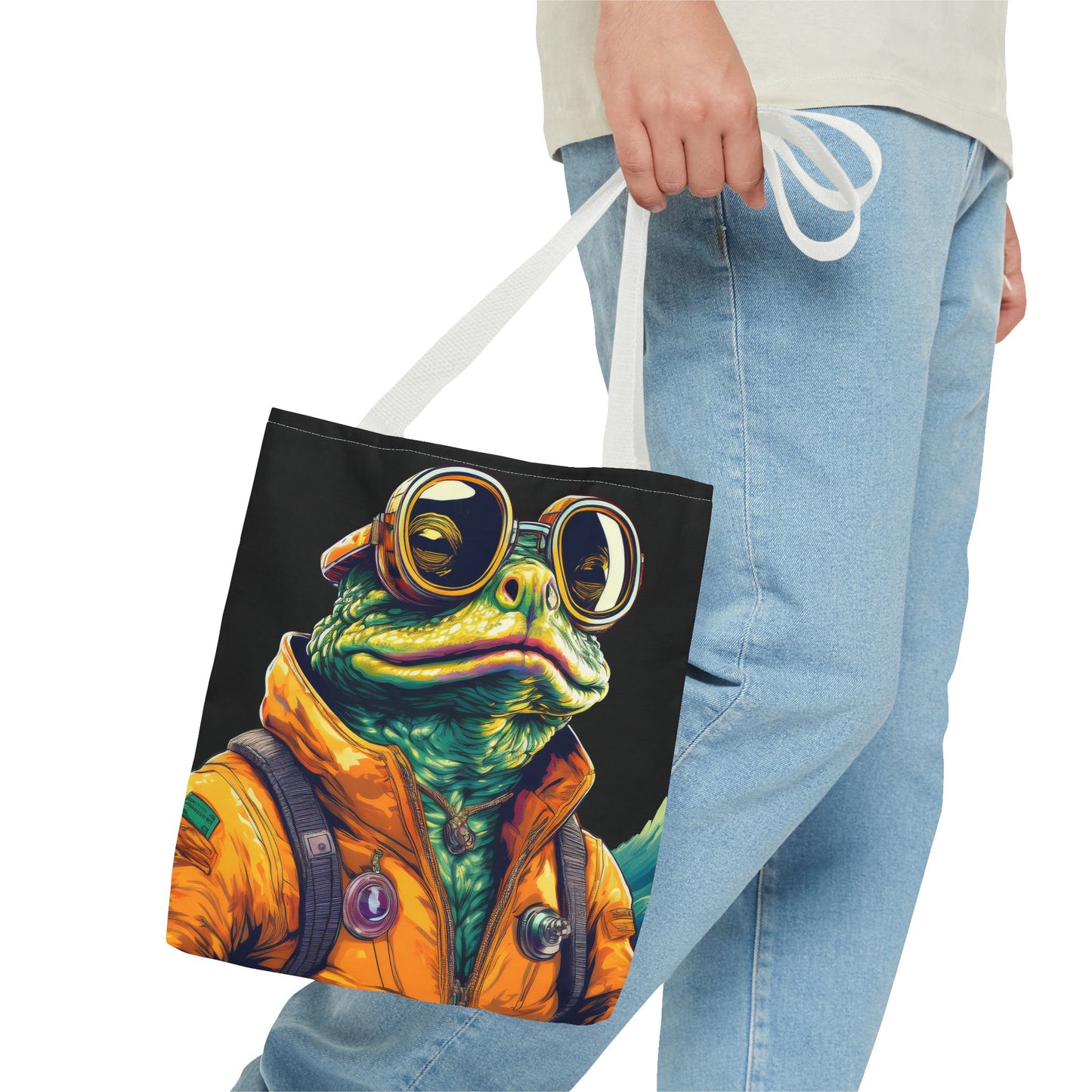 Stellar Seeker Toad Tote – Navigate the Neon Nebulae | Retro Space Essential