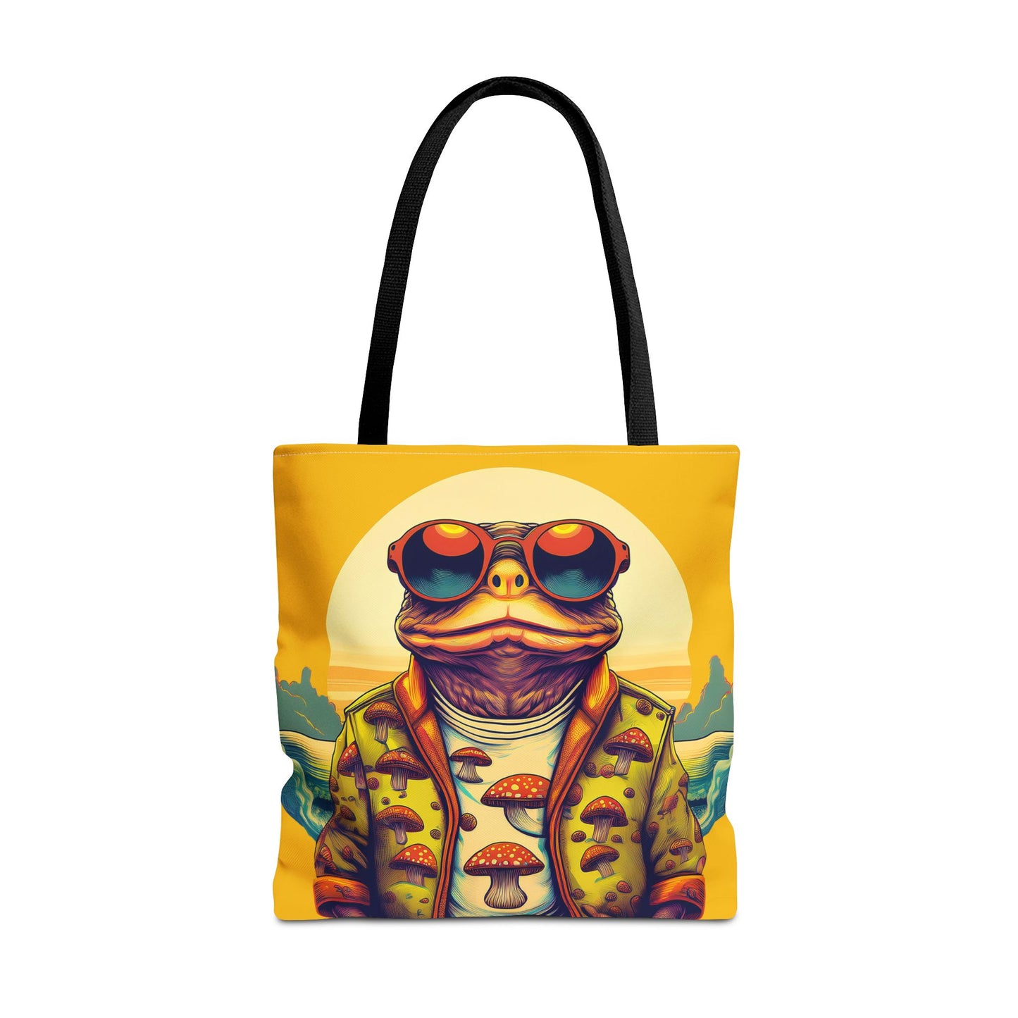 Golden Glow Toad Tote – Radiate Psychedelic Vibes | Festival Essential