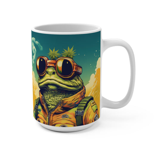 Galactic Pioneer Toad Mug – Sip into the Retro Cosmos | 15oz Space Adventure Mug