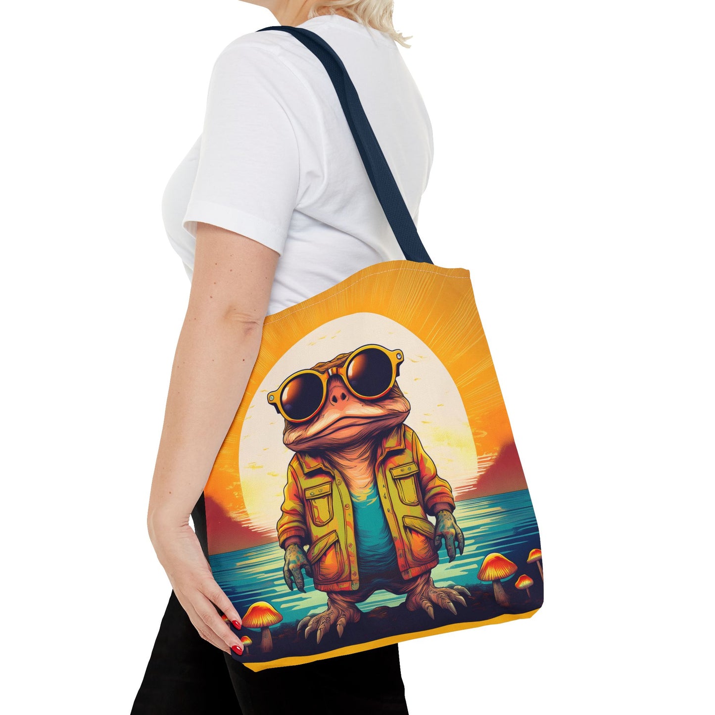 Psychedelic Ranger Toad Tote – Explore the Mystical Forest | Festival Essential