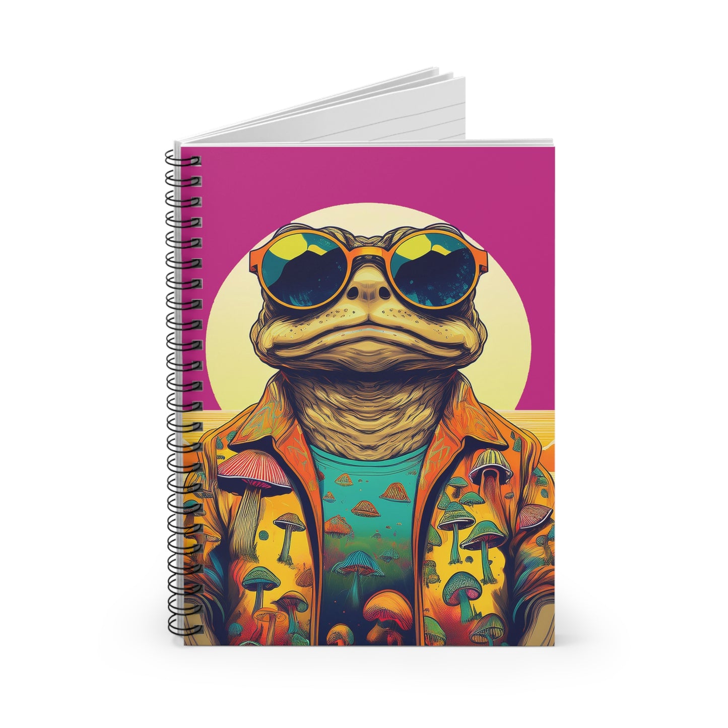 Sunset Shroom Toad Notebook – Capture Your Psychedelic Dreams | 118 Pages