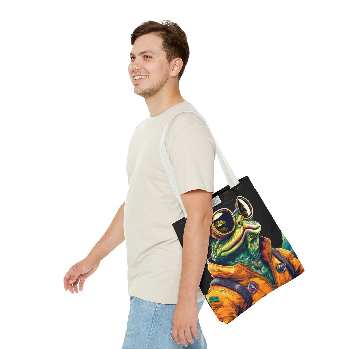 Stellar Seeker Toad Tote – Navigate the Neon Nebulae | Retro Space Essential