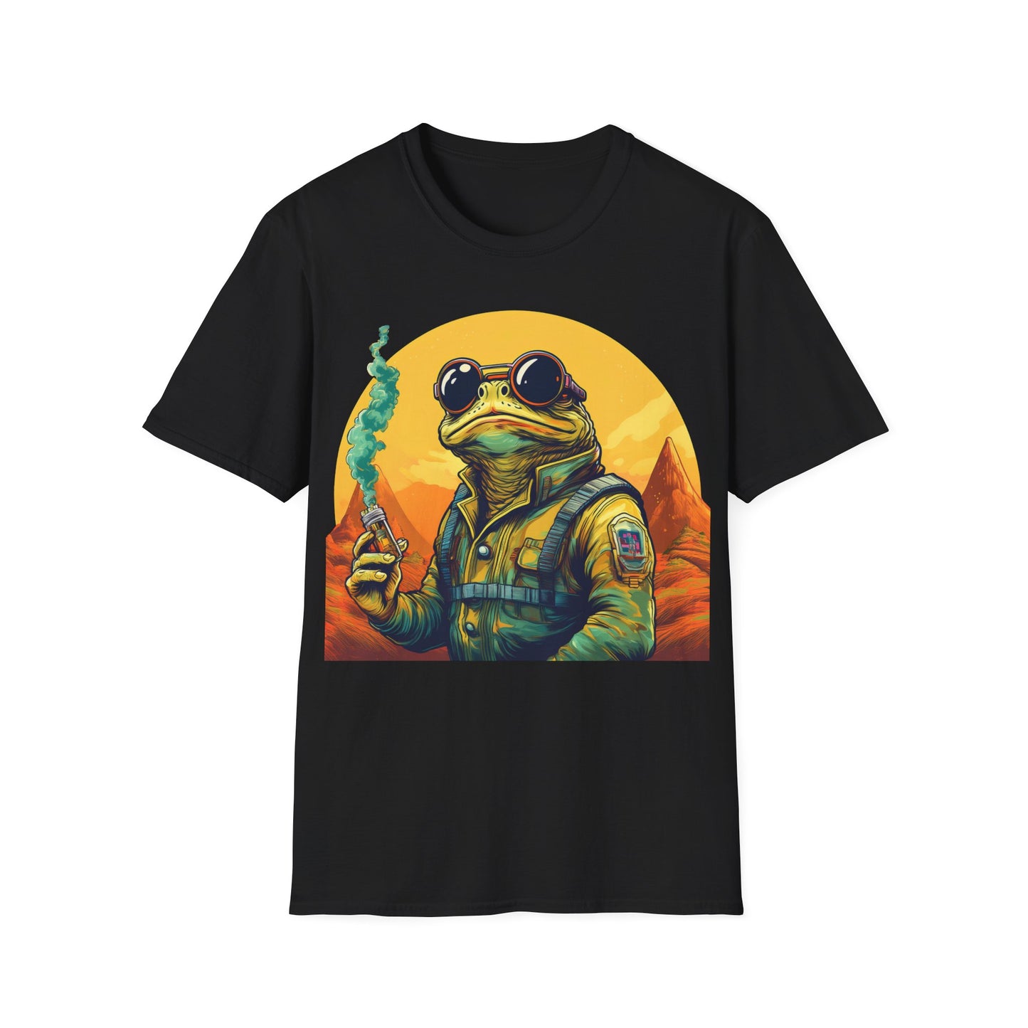 Vapor Voyager Toad Tee – Blaze Through the Boundless Cosmos | Retro Space Adventure