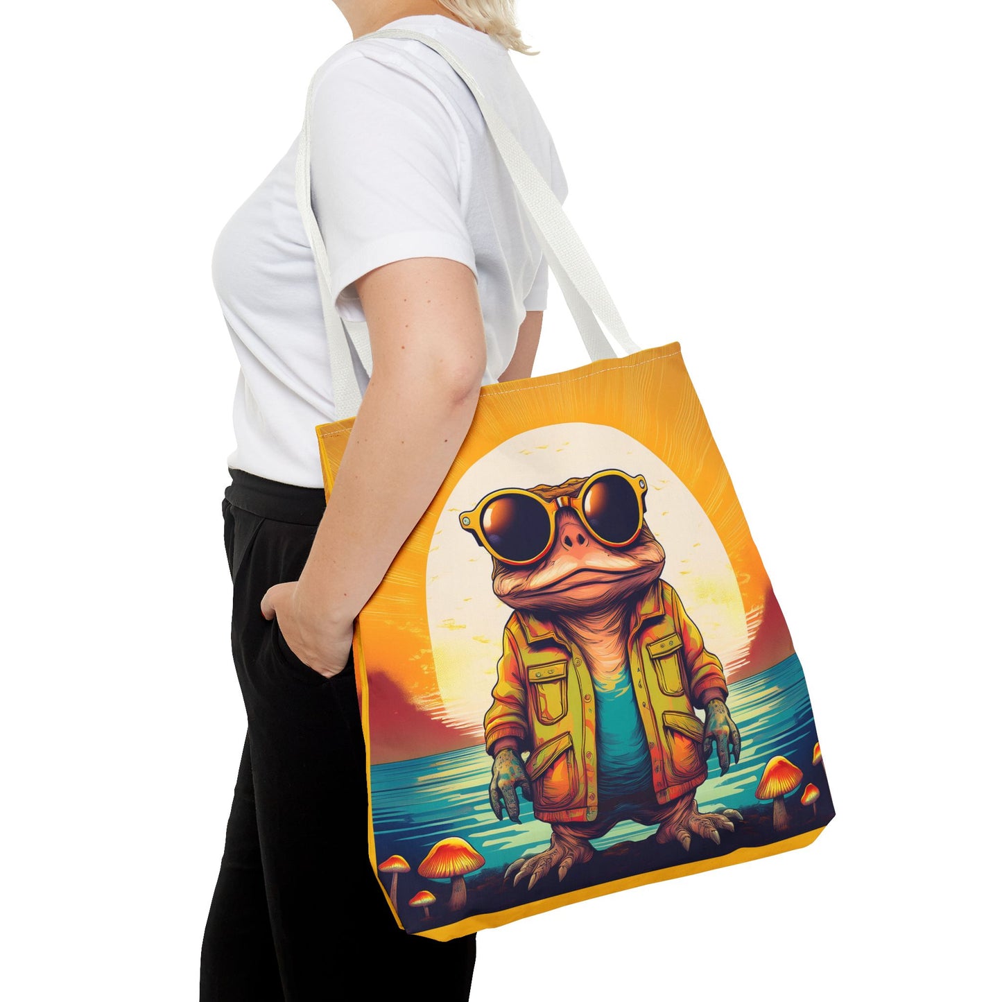 Psychedelic Ranger Toad Tote – Explore the Mystical Forest | Festival Essential