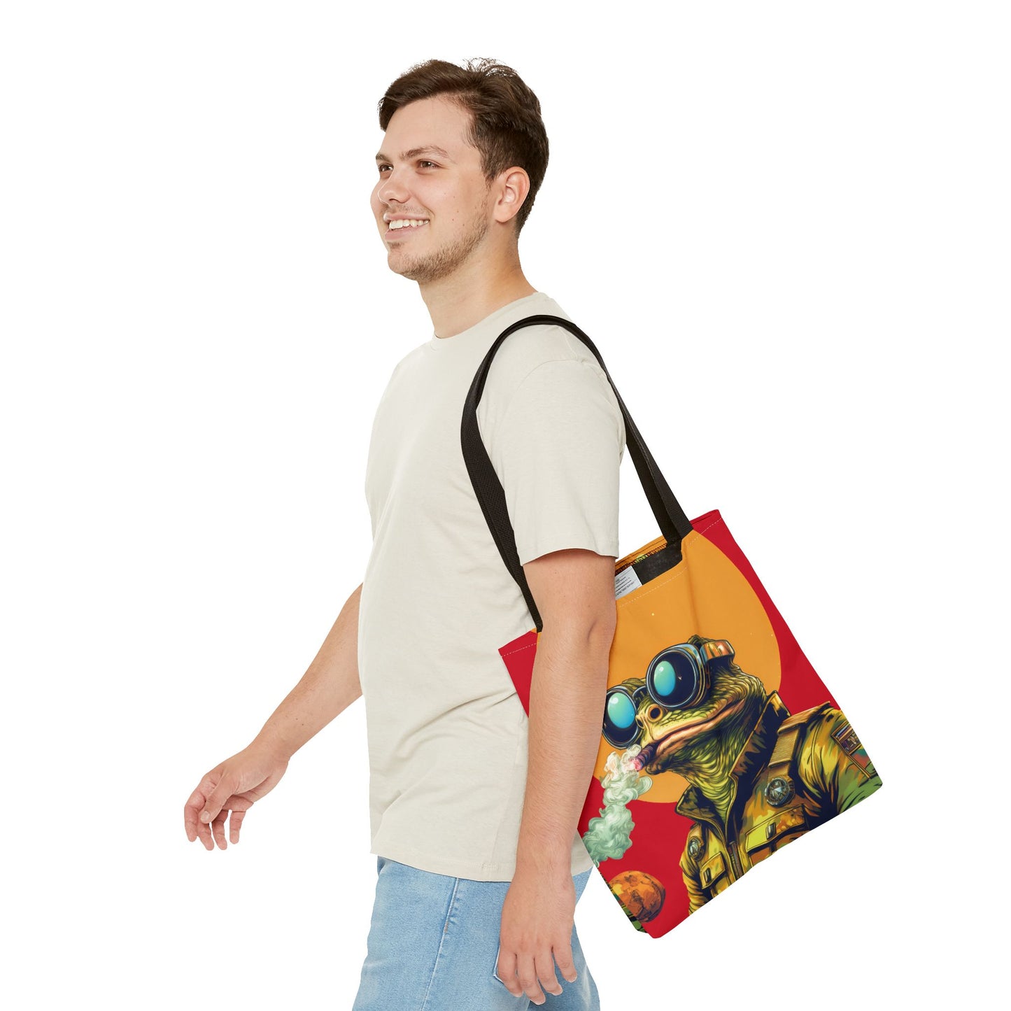 Stellar Smoker Toad Tote – Light Up the Limitless Cosmos | Retro Space Essential