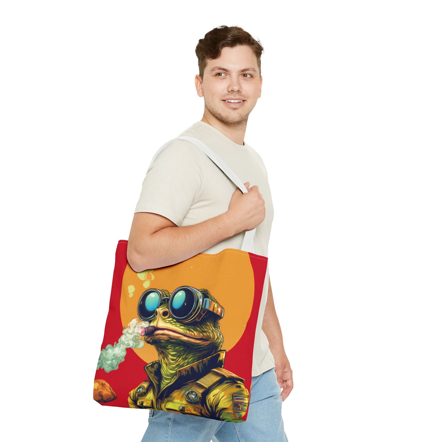 Stellar Smoker Toad Tote – Light Up the Limitless Cosmos | Retro Space Essential