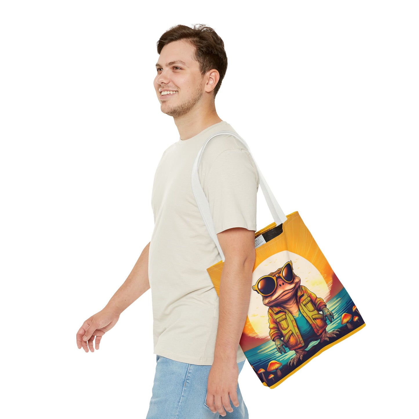 Psychedelic Ranger Toad Tote – Explore the Mystical Forest | Festival Essential