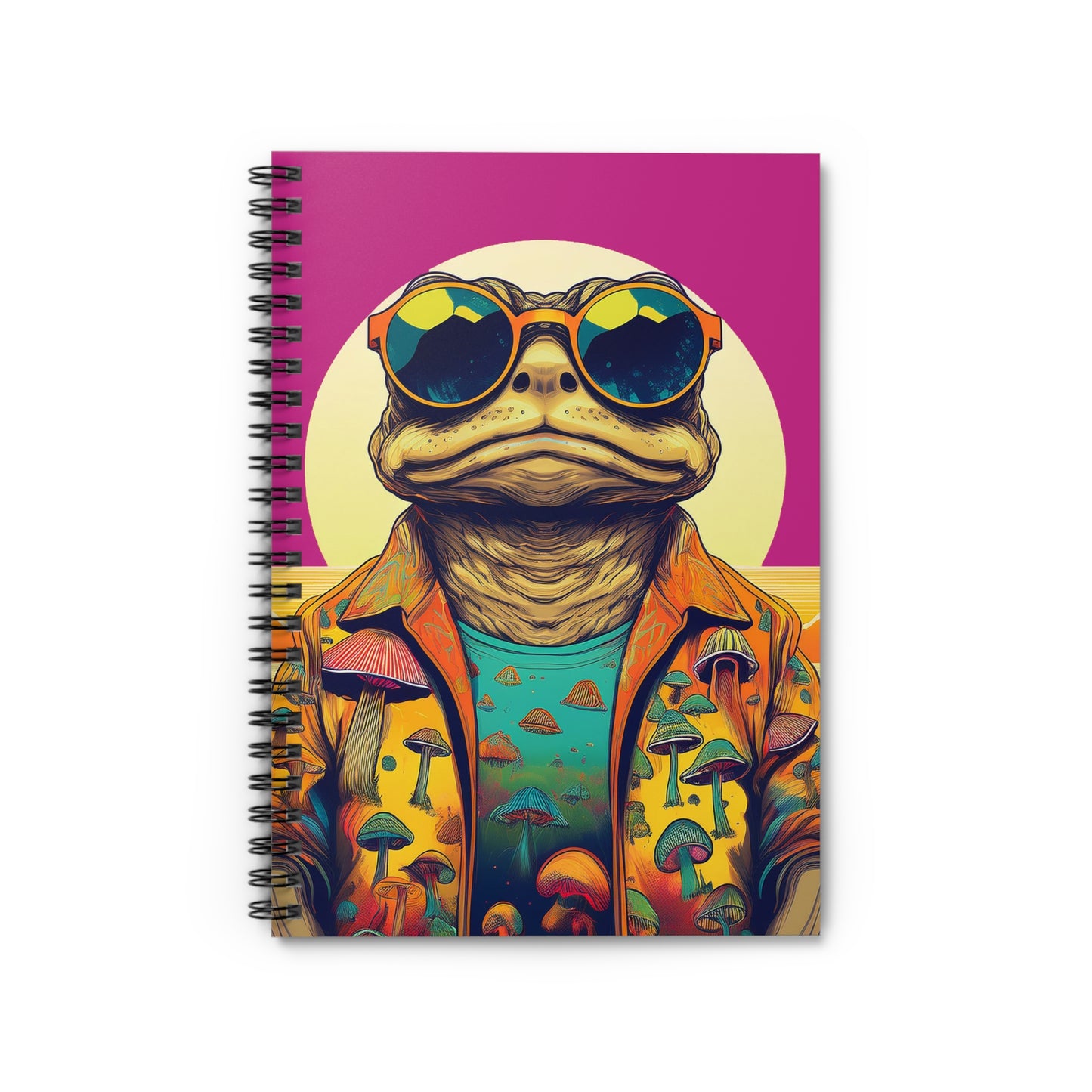 Sunset Shroom Toad Notebook – Capture Your Psychedelic Dreams | 118 Pages