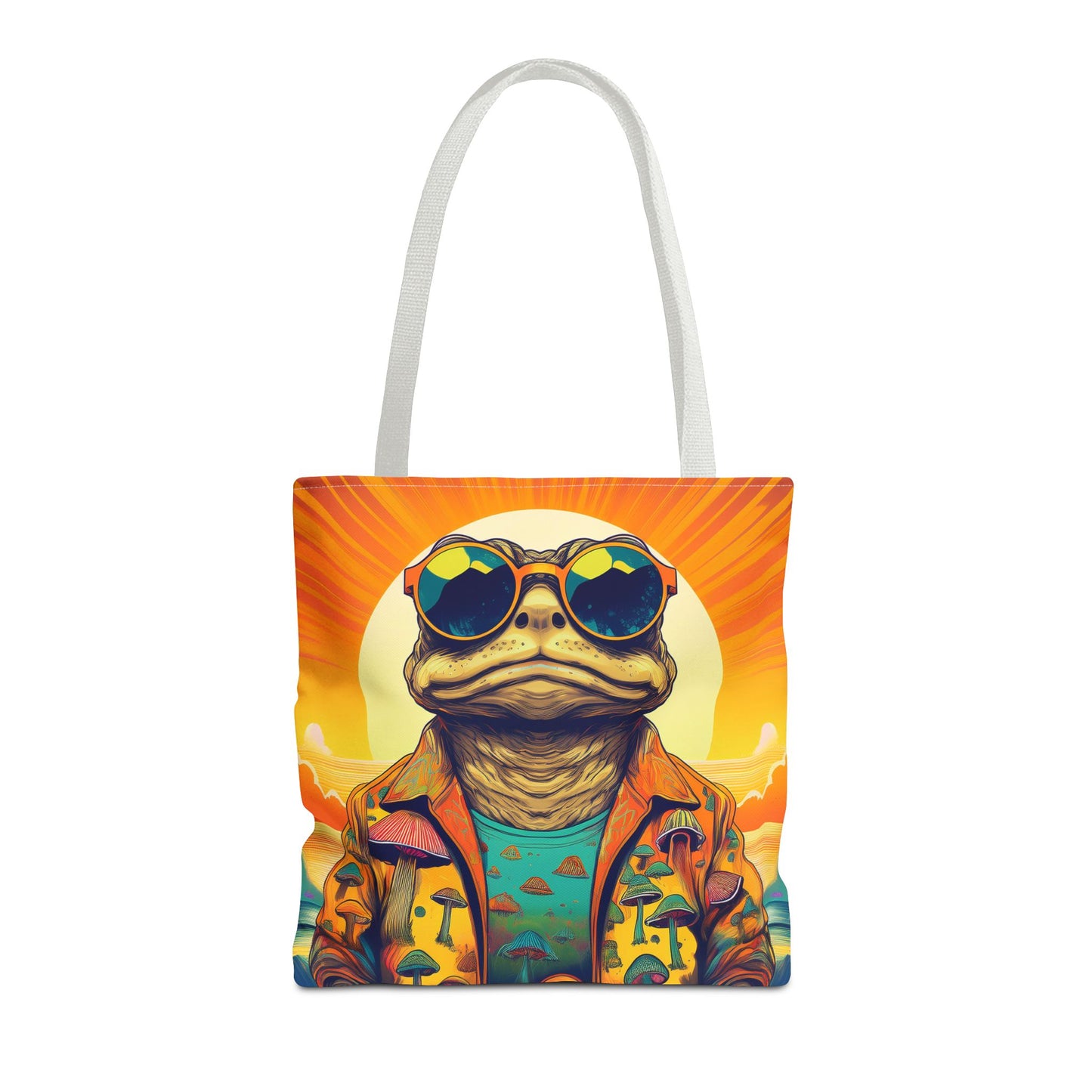 Sunset Shroom Toad Tote – Carry Your Psychedelic Vibe | Festival Ready