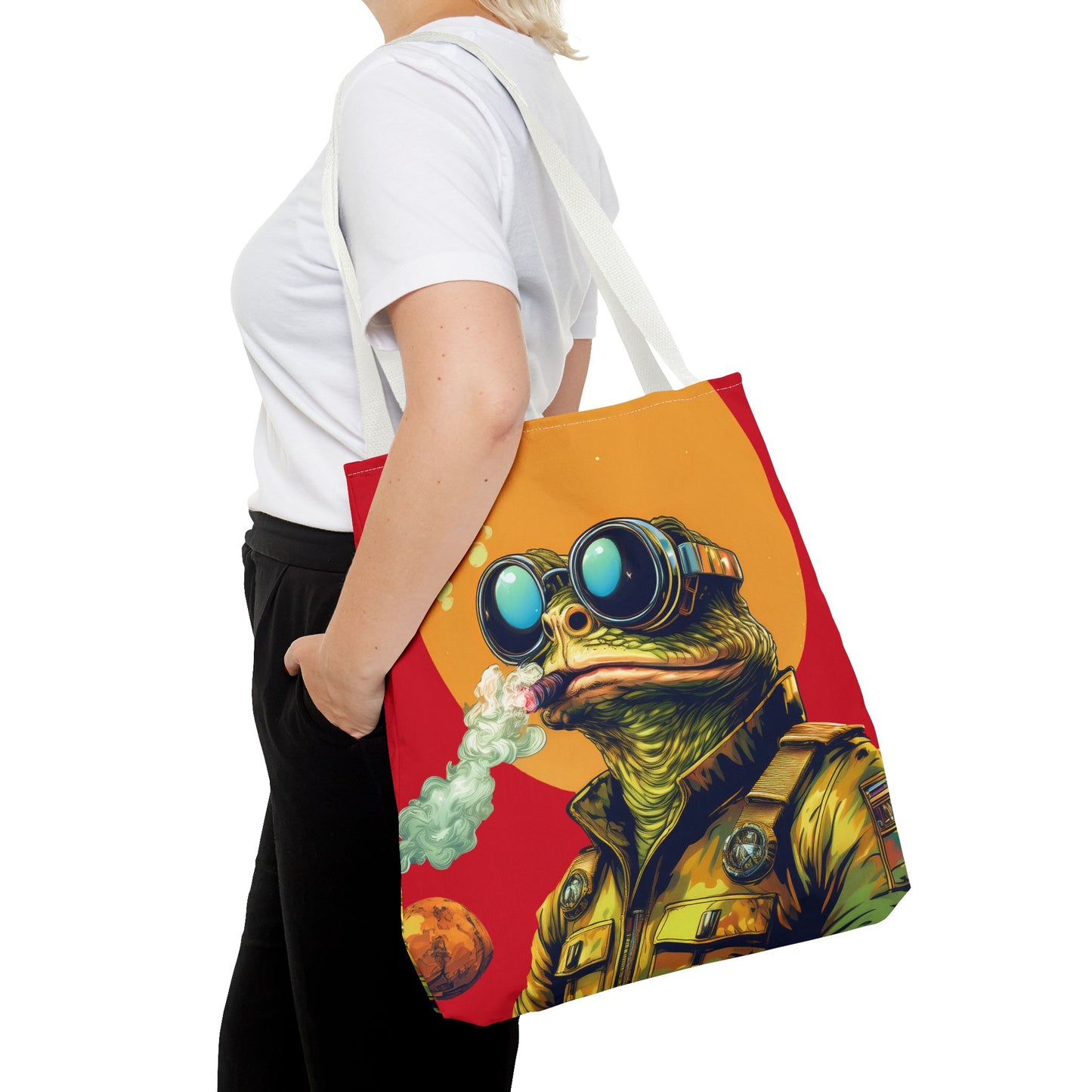 Stellar Smoker Toad Tote – Light Up the Limitless Cosmos | Retro Space Essential