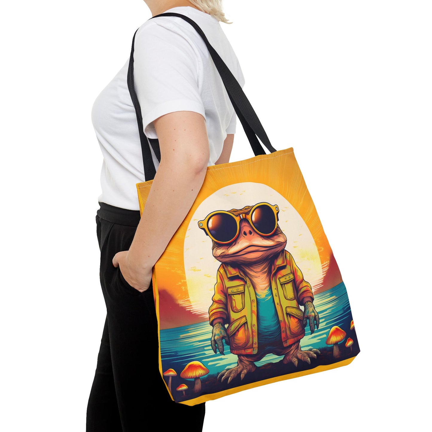 Psychedelic Ranger Toad Tote – Explore the Mystical Forest | Festival Essential