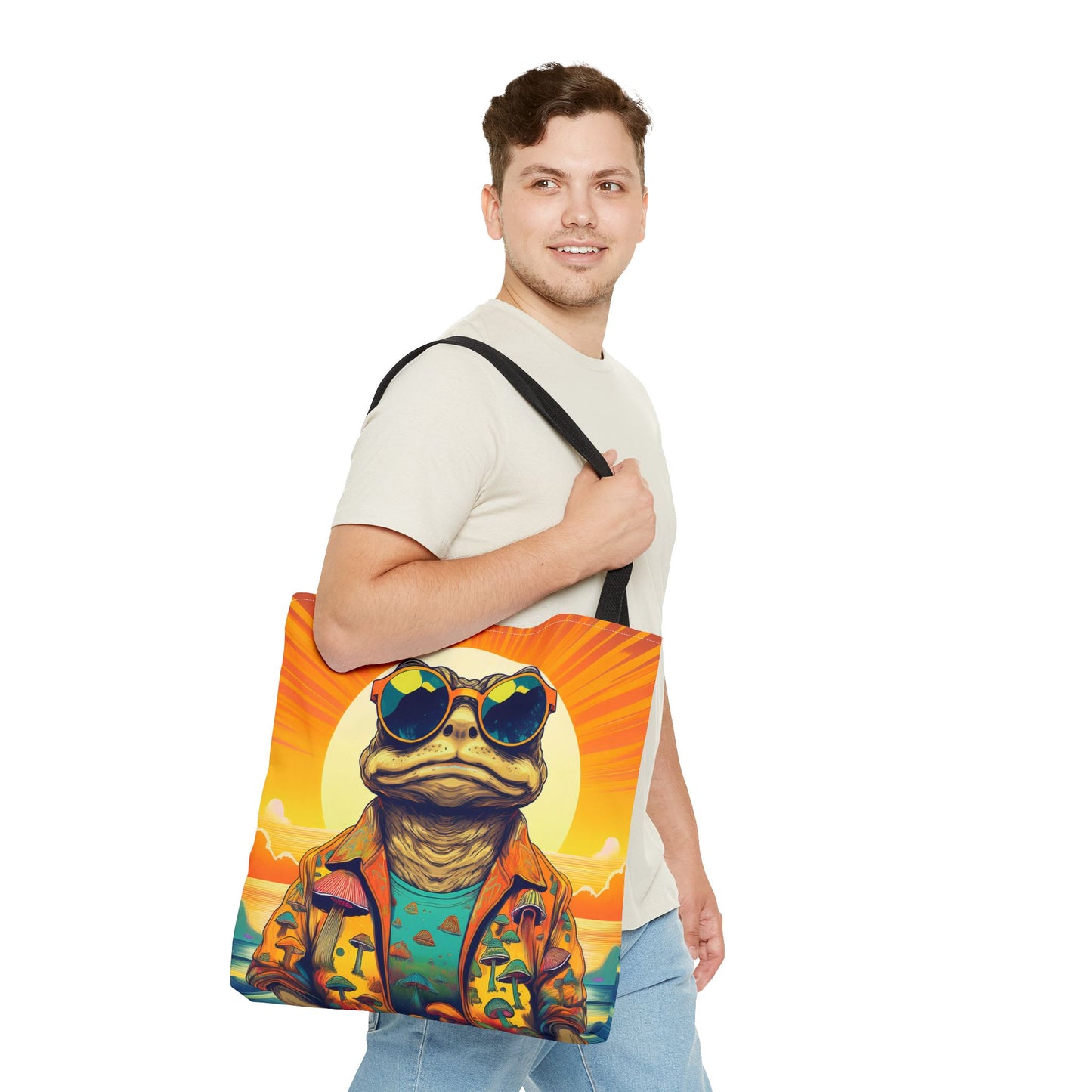 Sunset Shroom Toad Tote – Carry Your Psychedelic Vibe | Festival Ready