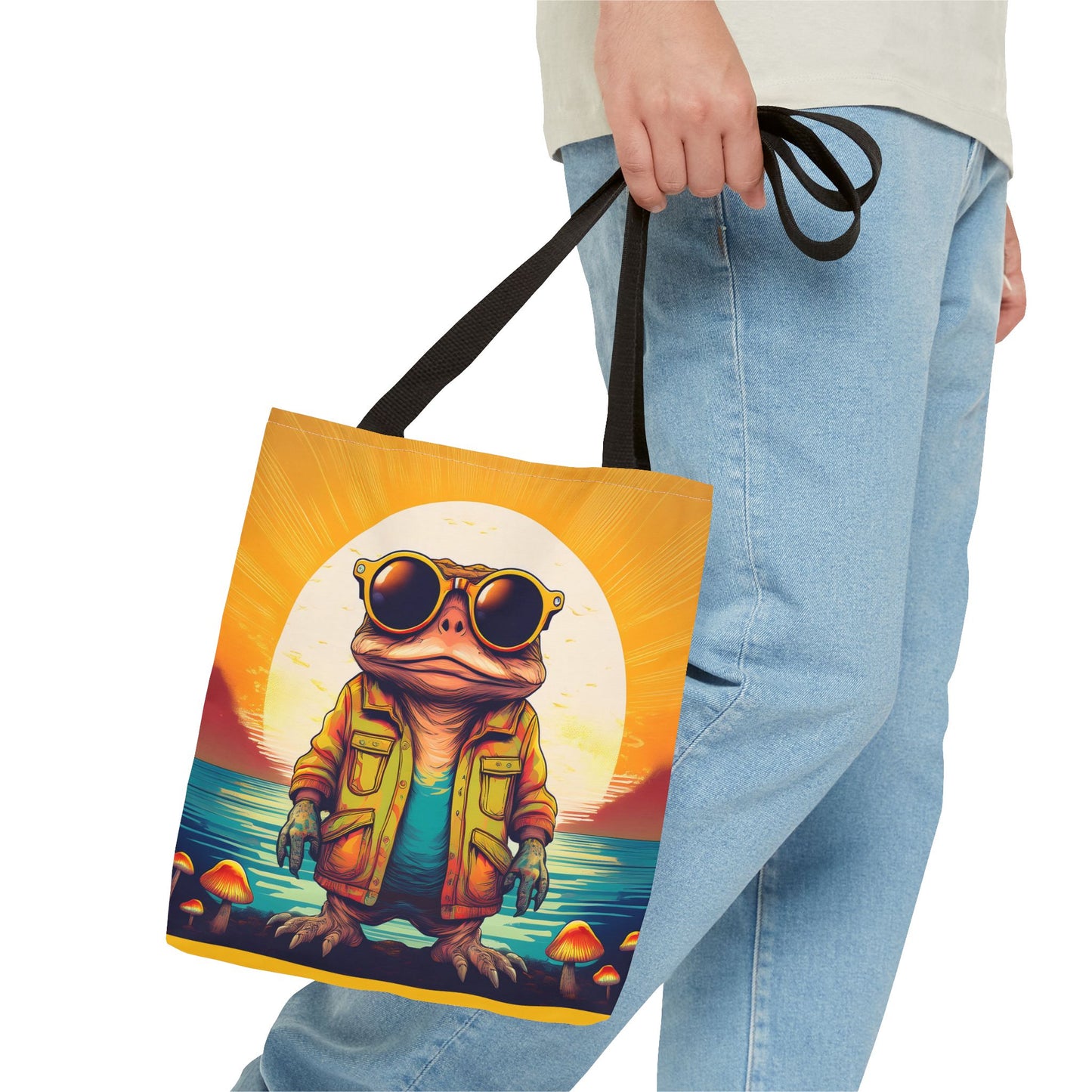 Psychedelic Ranger Toad Tote – Explore the Mystical Forest | Festival Essential