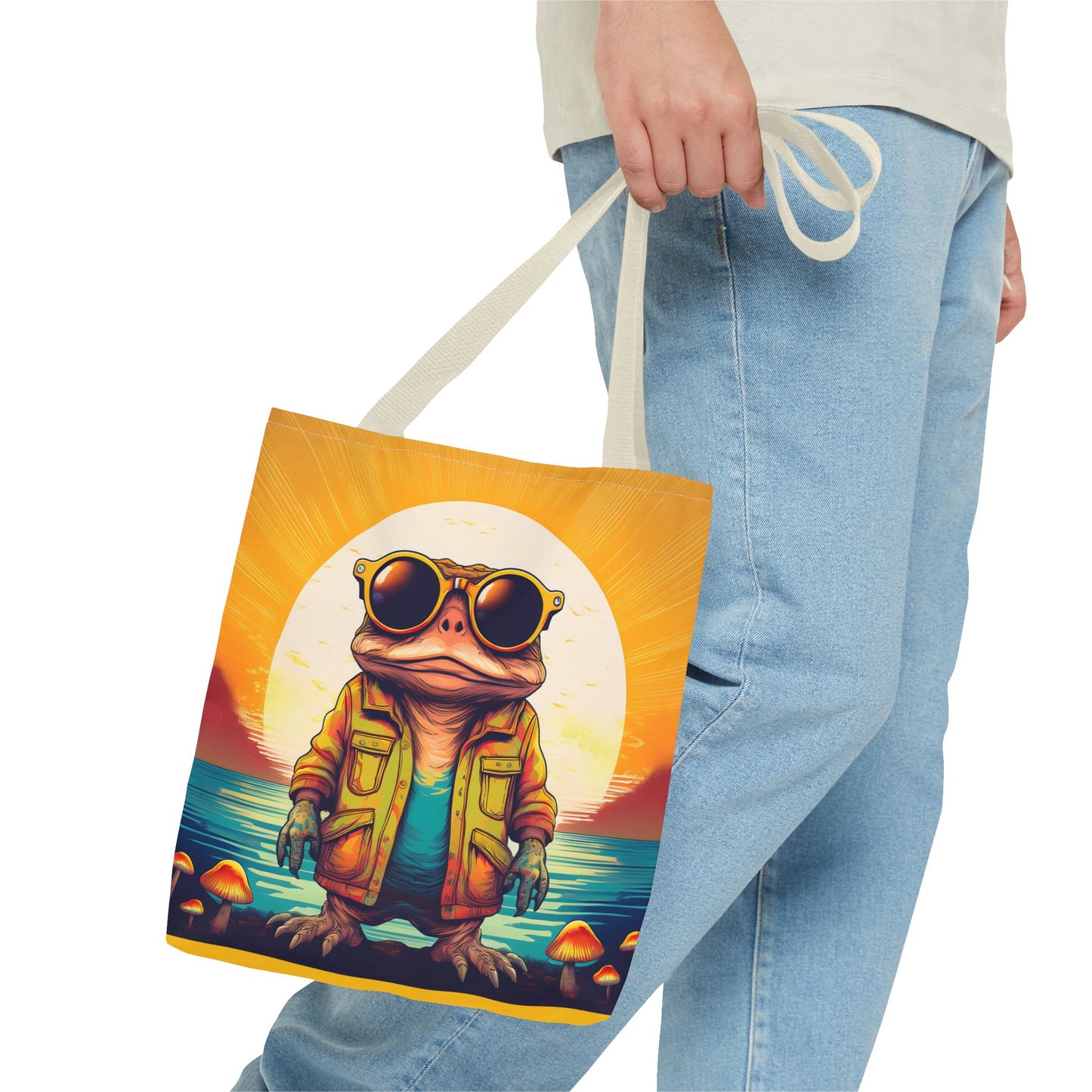 Psychedelic Ranger Toad Tote – Explore the Mystical Forest | Festival Essential