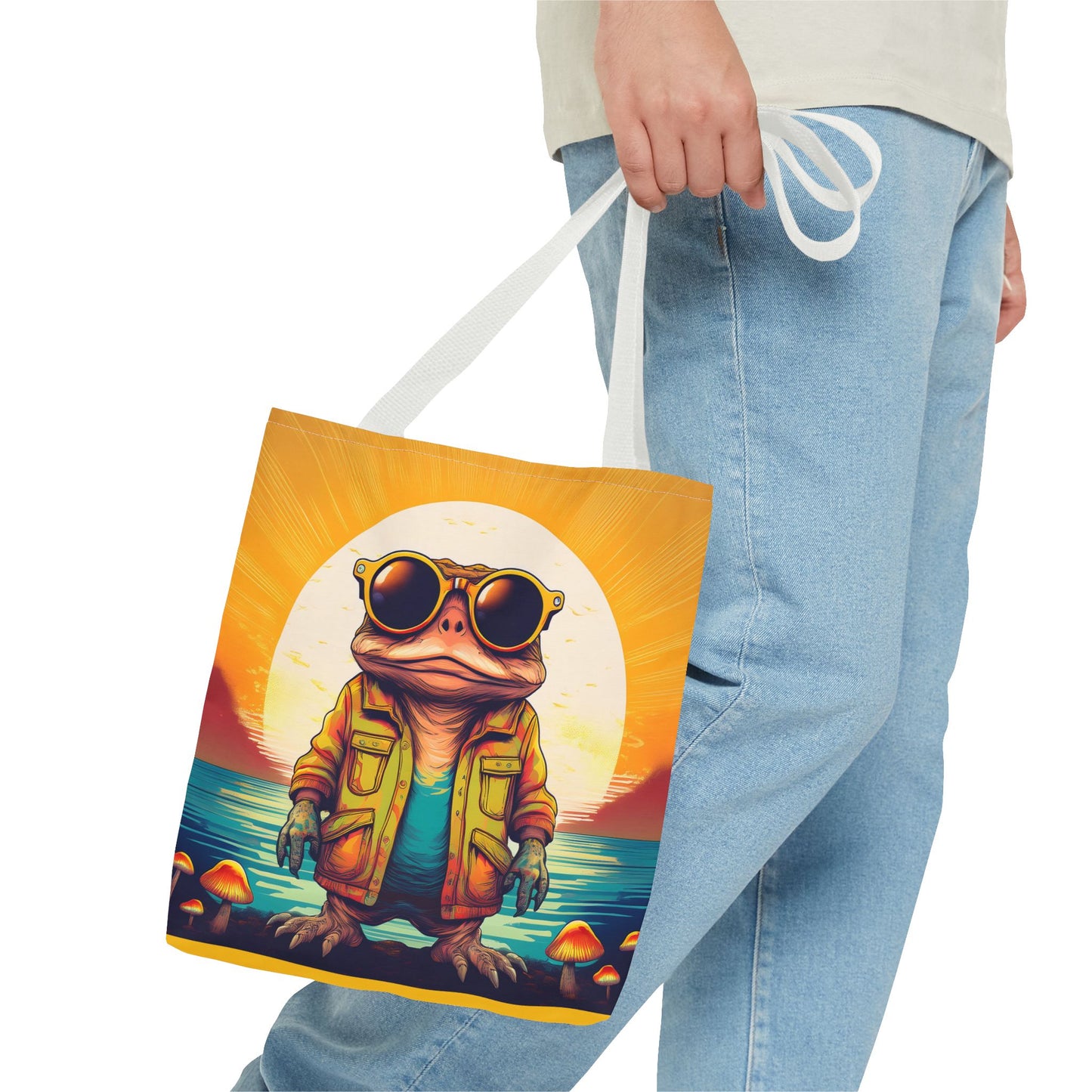 Psychedelic Ranger Toad Tote – Explore the Mystical Forest | Festival Essential