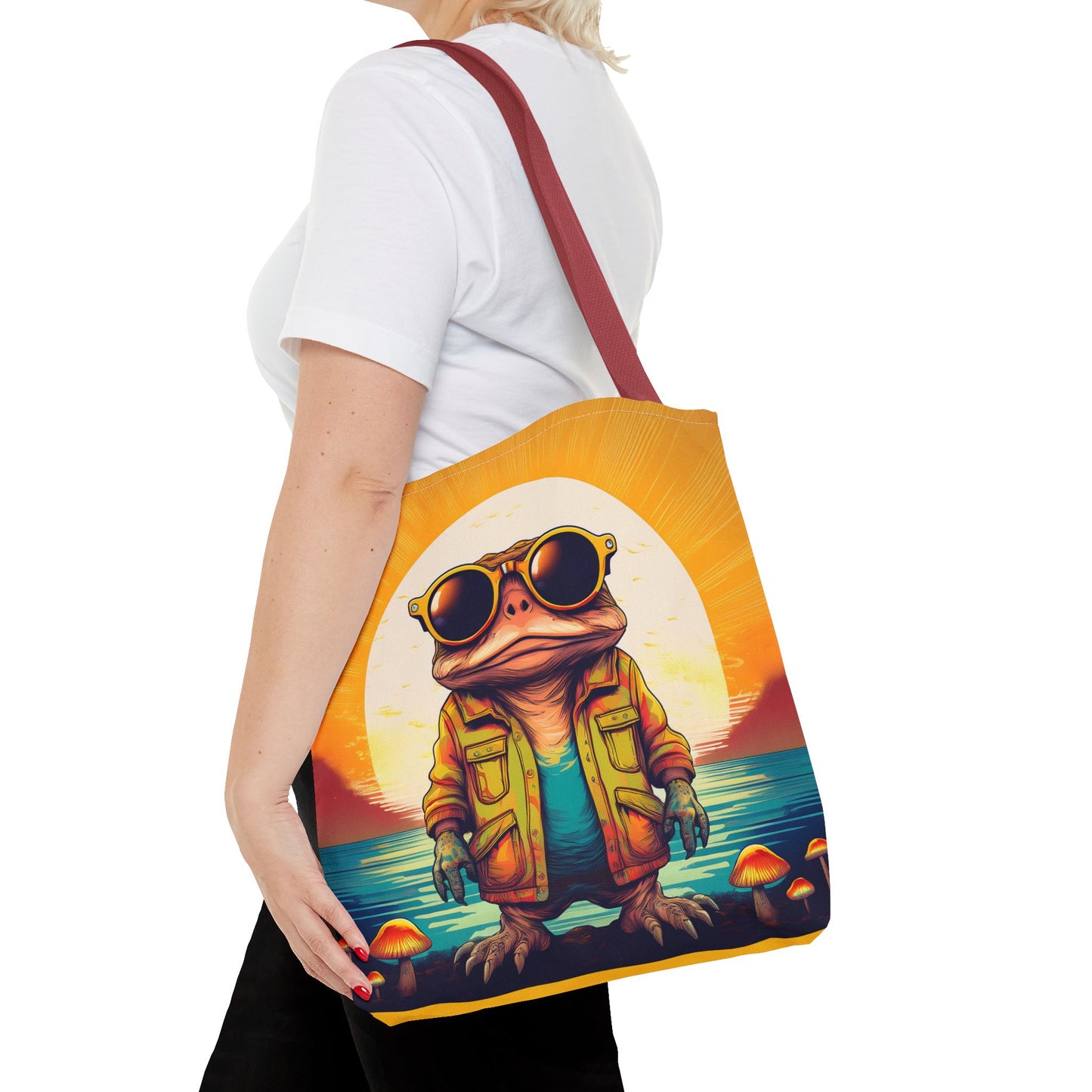 Psychedelic Ranger Toad Tote – Explore the Mystical Forest | Festival Essential