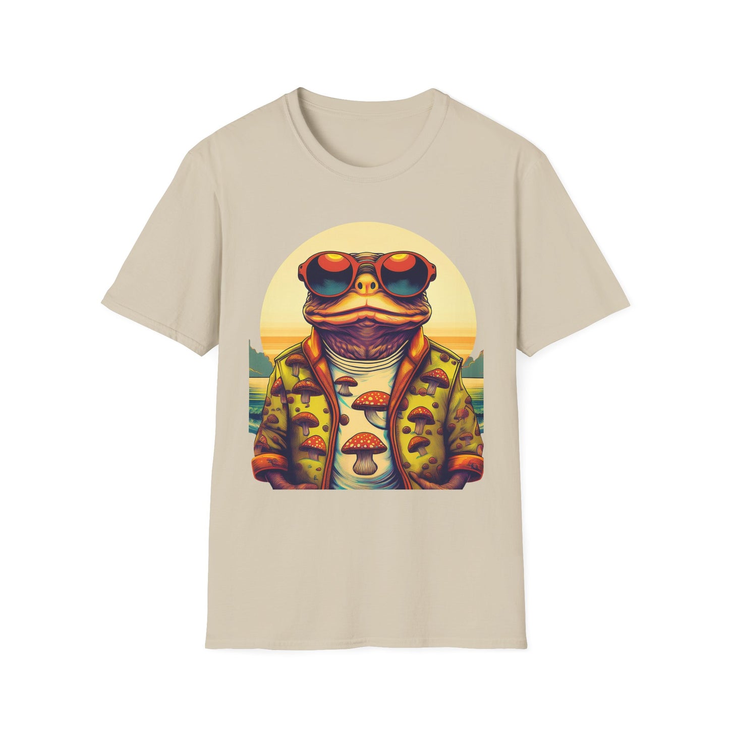 Golden Glow Toad Tee – Radiate Psychedelic Sunshine | Festival Fashion