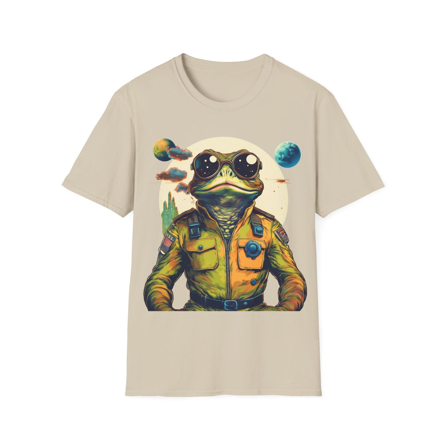 Lunar Lander Toad Tee – Traverse the Twin Moons | Retro Space Odyssey