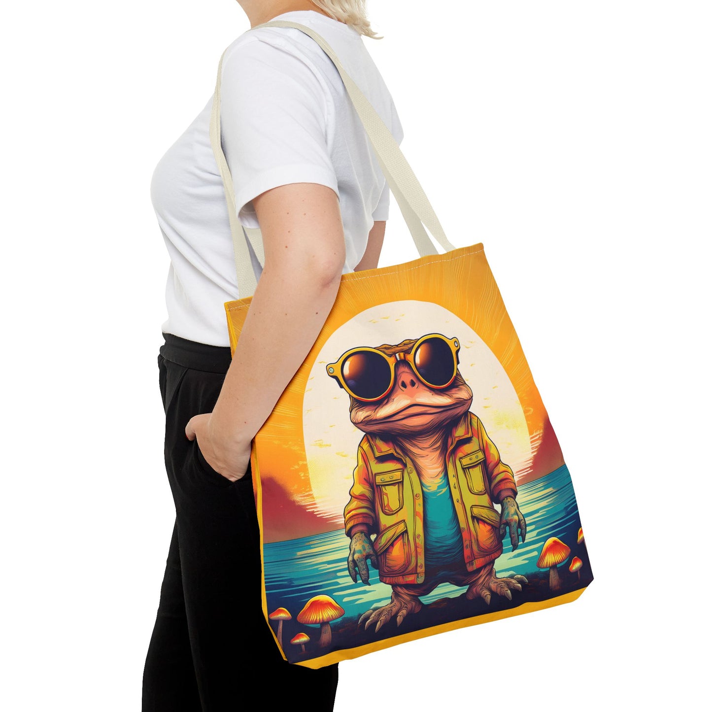 Psychedelic Ranger Toad Tote – Explore the Mystical Forest | Festival Essential