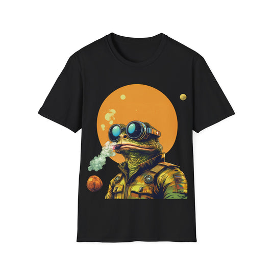 Stellar Smoker Toad Tee – Light Up the Limitless Cosmos | Retro Space Swagger