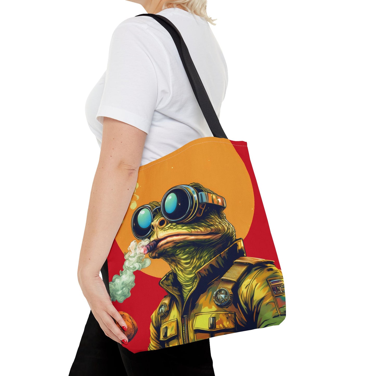 Stellar Smoker Toad Tote – Light Up the Limitless Cosmos | Retro Space Essential