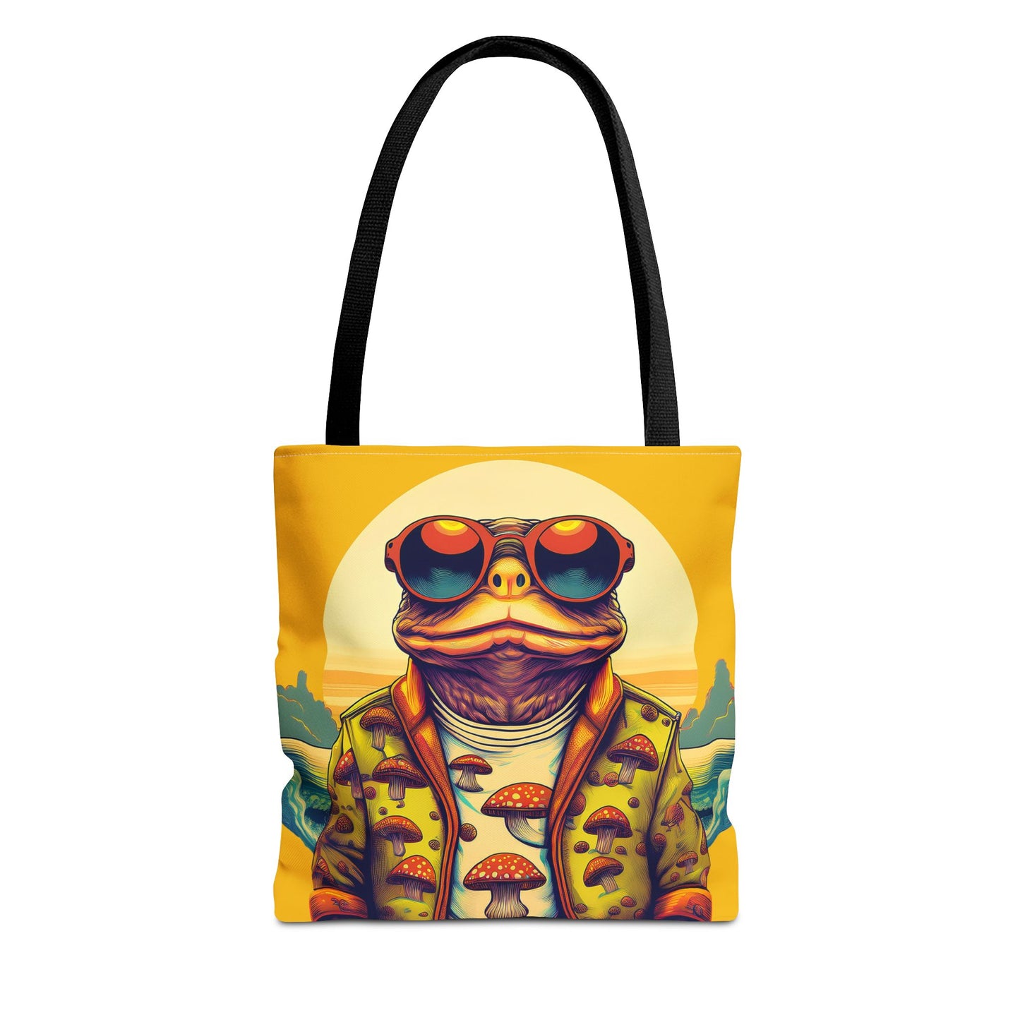 Golden Glow Toad Tote – Radiate Psychedelic Vibes | Festival Essential