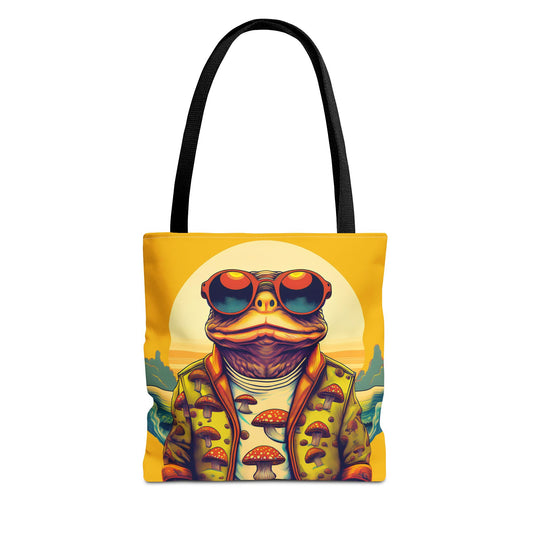 Golden Glow Toad Tote – Radiate Psychedelic Vibes | Festival Essential