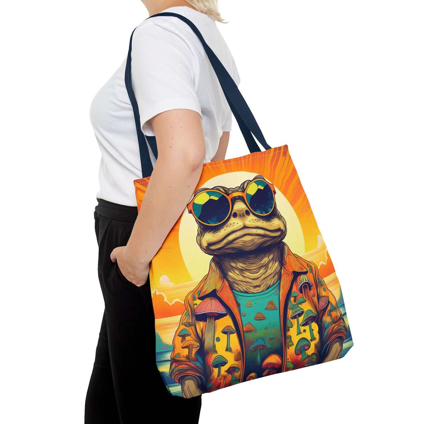 Sunset Shroom Toad Tote – Carry Your Psychedelic Vibe | Festival Ready