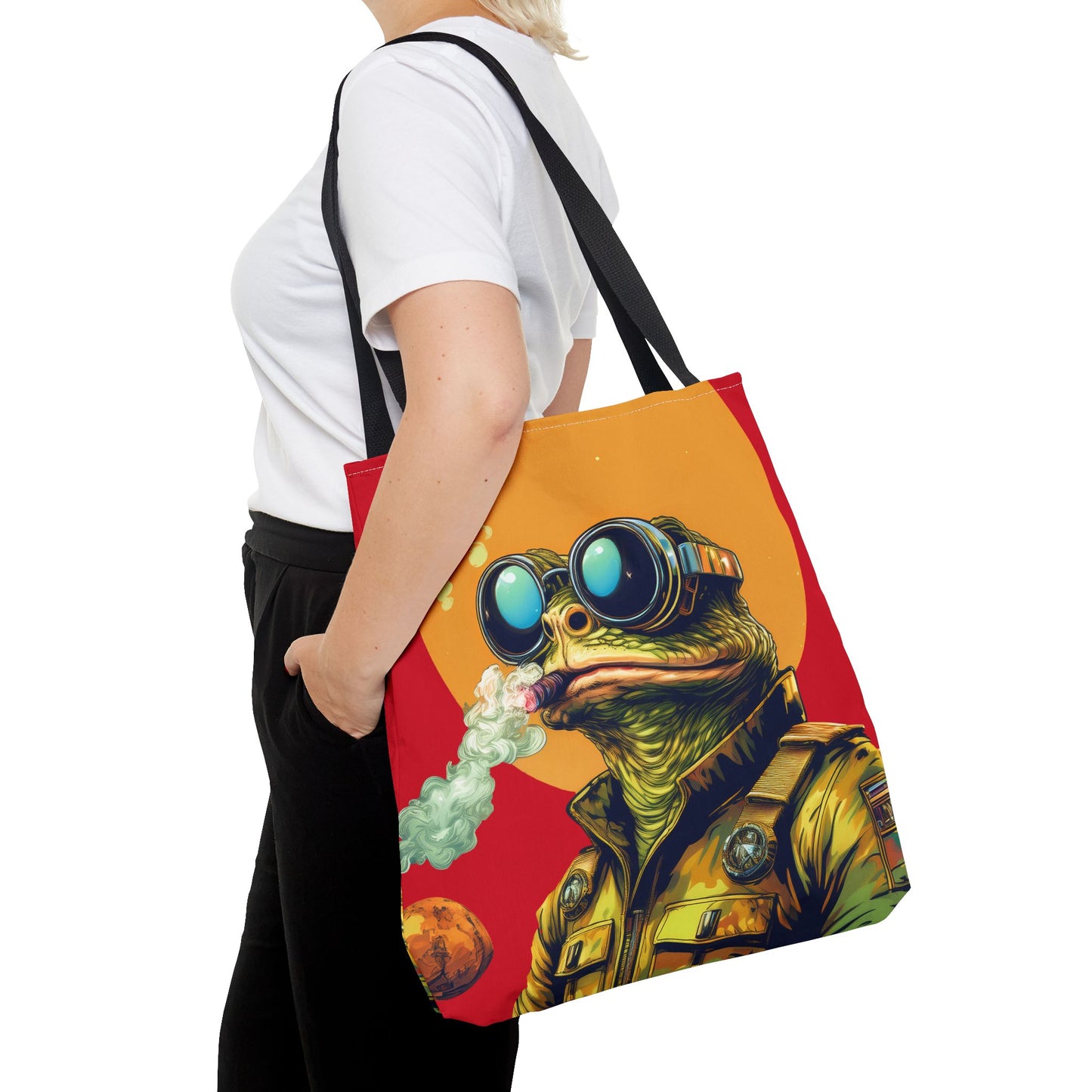 Stellar Smoker Toad Tote – Light Up the Limitless Cosmos | Retro Space Essential