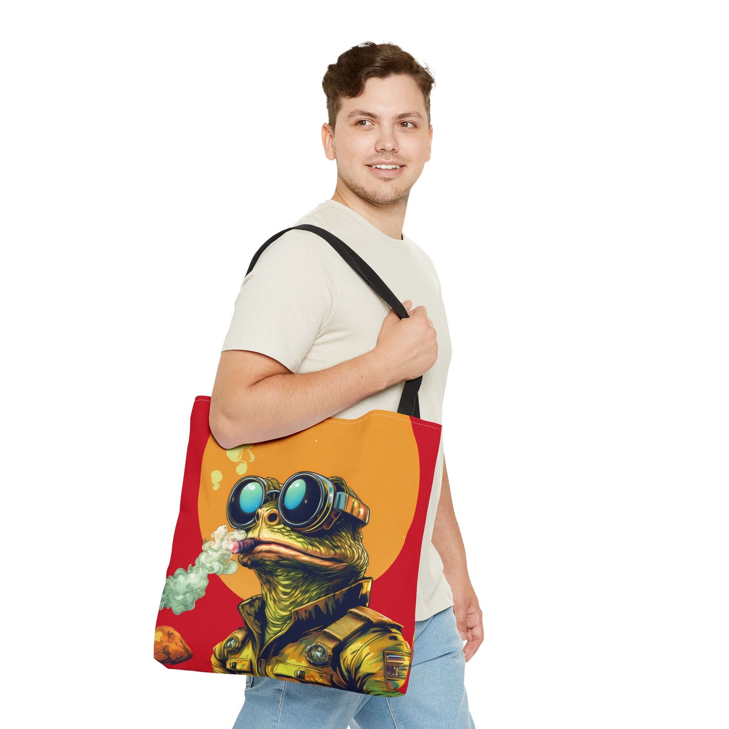 Stellar Smoker Toad Tote – Light Up the Limitless Cosmos | Retro Space Essential