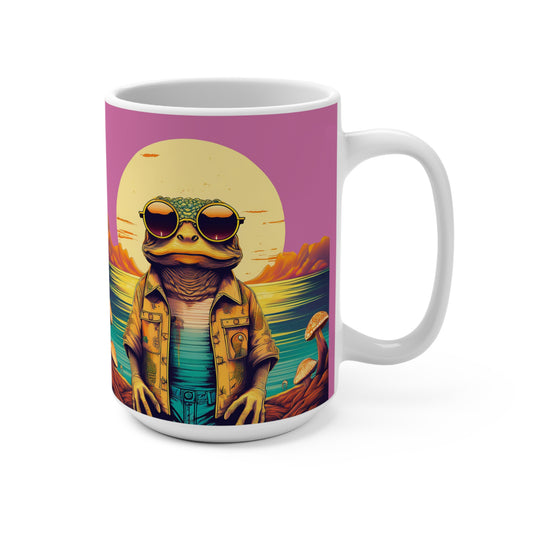 Trippy Twilight Toad Mug – Sip in Psychedelic Serenity | 15oz Ceramic Mug