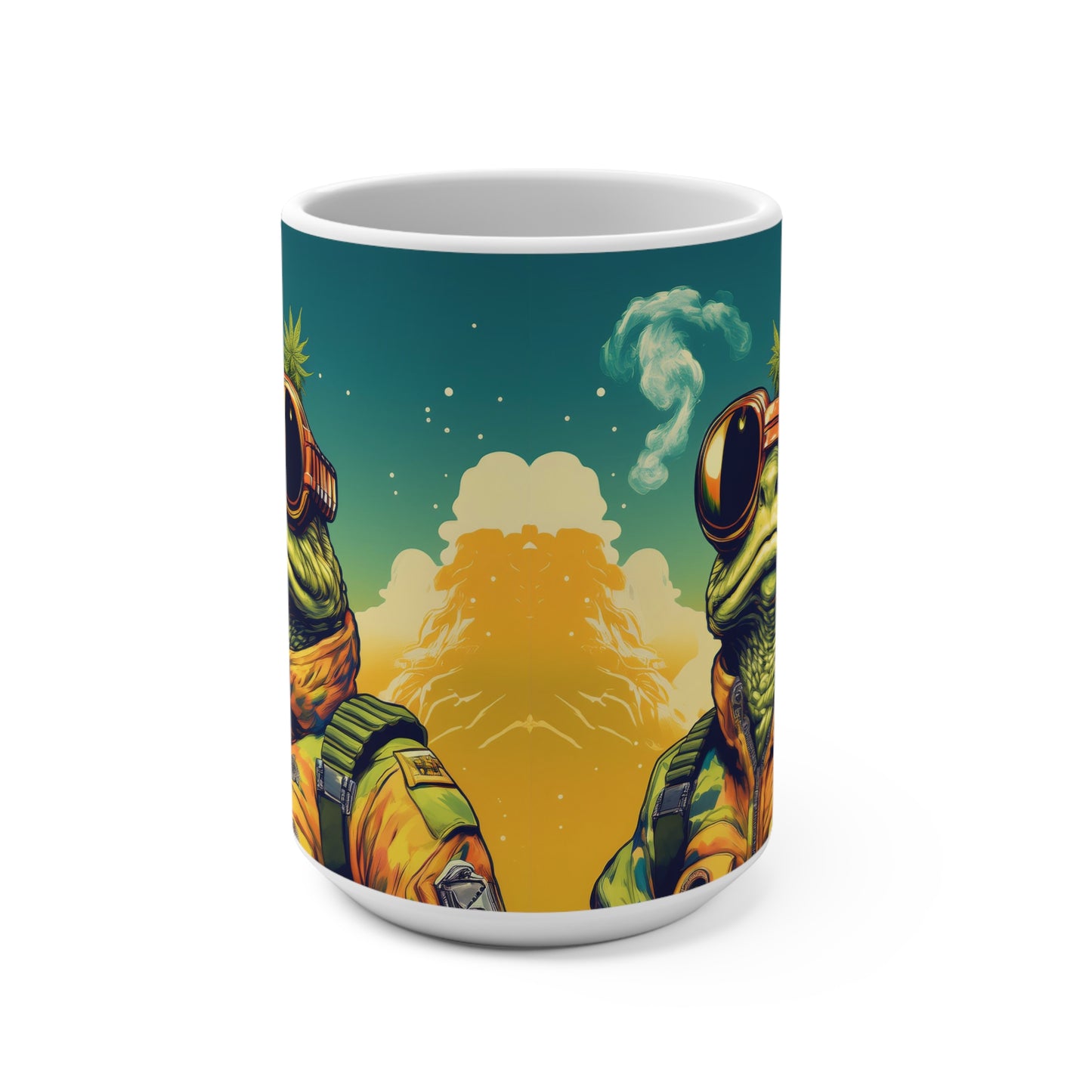 Galactic Pioneer Toad Mug – Sip into the Retro Cosmos | 15oz Space Adventure Mug