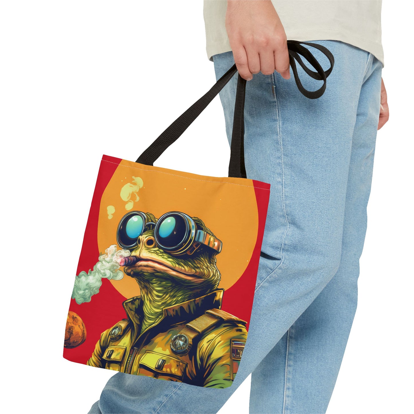 Stellar Smoker Toad Tote – Light Up the Limitless Cosmos | Retro Space Essential