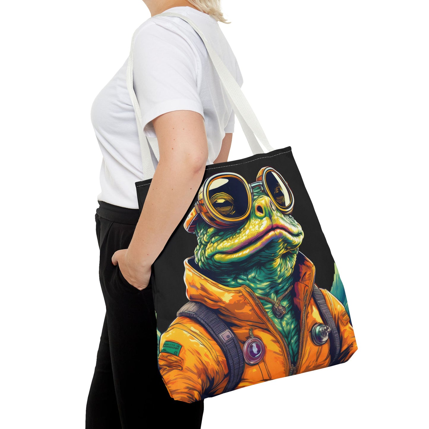 Stellar Seeker Toad Tote – Navigate the Neon Nebulae | Retro Space Essential